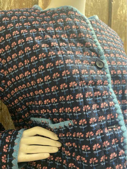 Avara Size Extra Large Blue Print Jacket