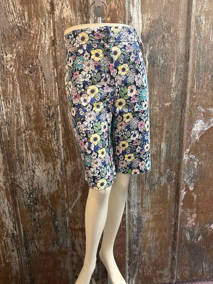 Talbots Size 6 Blue Floral Shorts