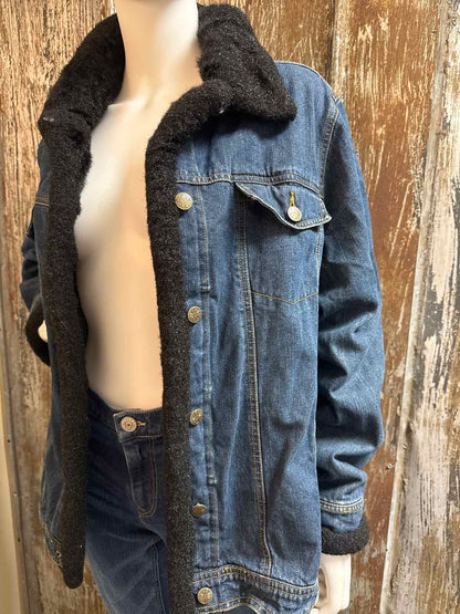 Dennis Basso Size Large Denim Jean Jacket