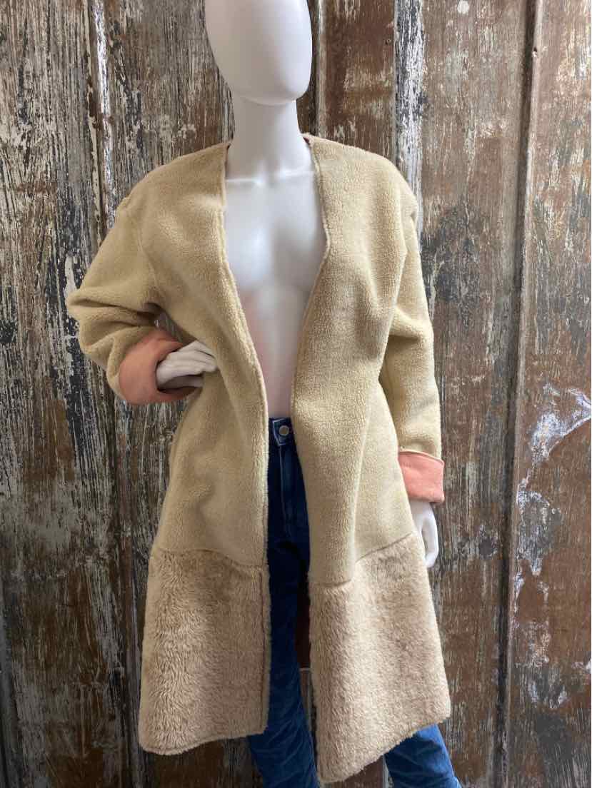 Zara Size small cream/pink Jacket