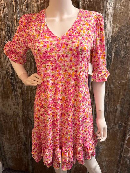CeCe Size small pink floral Dress