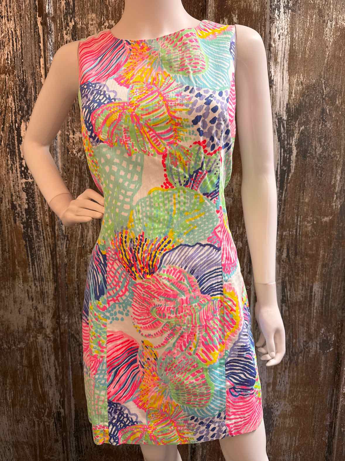 Lilly Pulitzer Size 10 (Medium) Blue/Pink Print Dress