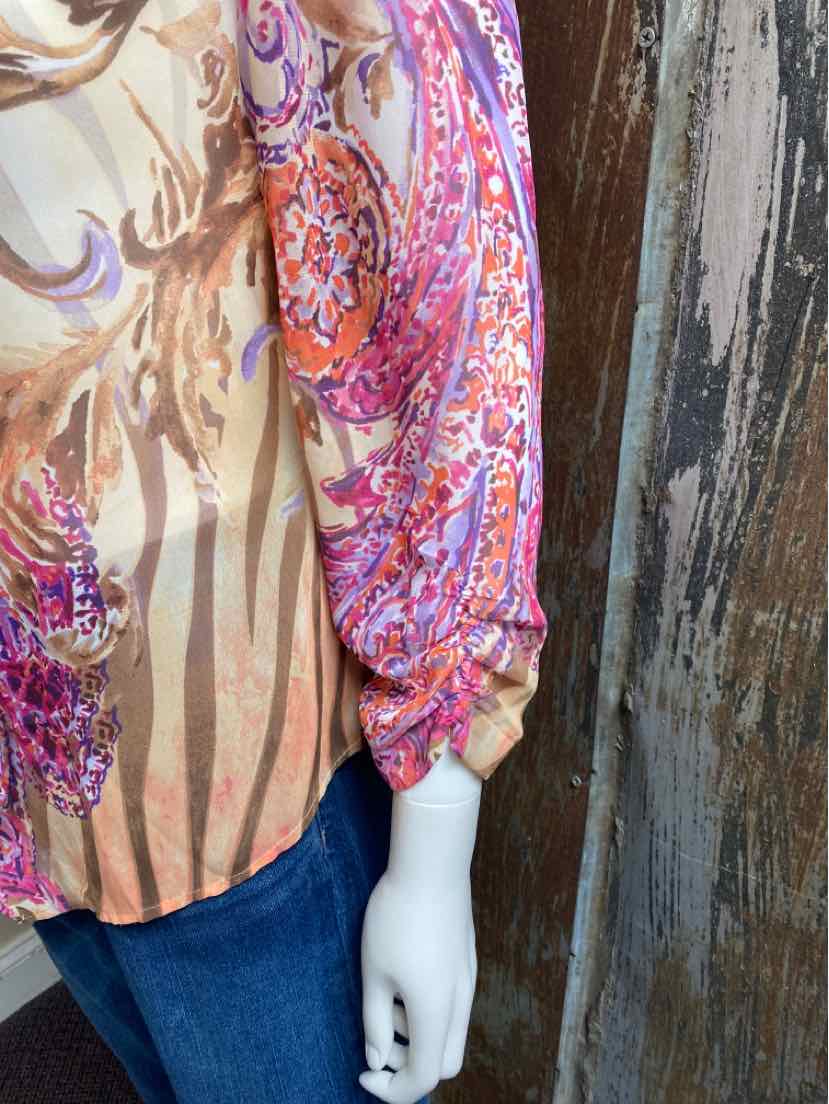 Chico's Size small pink print Jacket