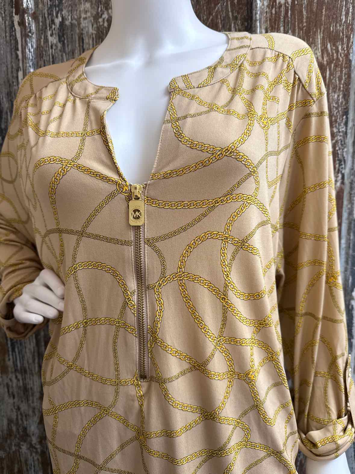 Michael Kors Size 3X Brown Print tops
