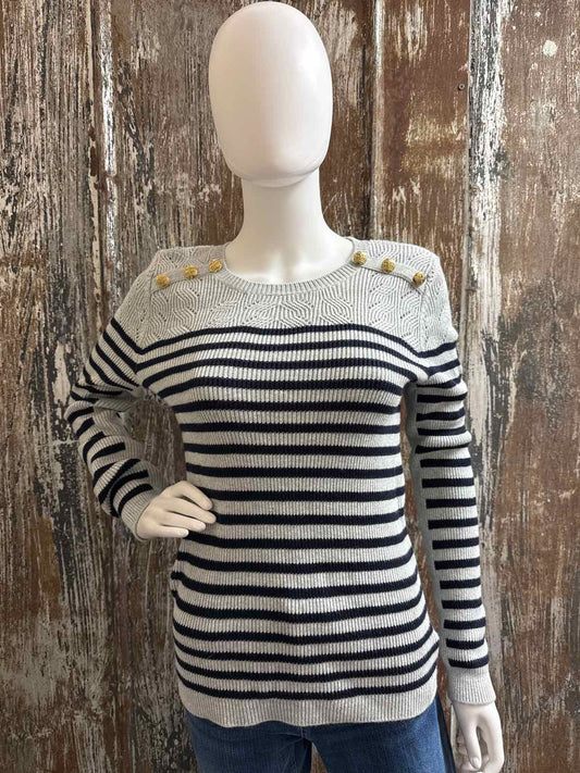 Talbots Size small Gray & Black Sweater