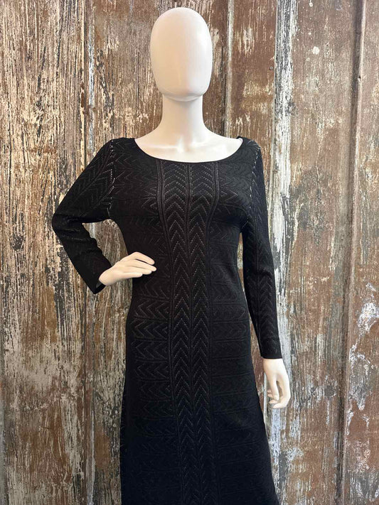 Calvin Klein Size Large Black Sweater Dress