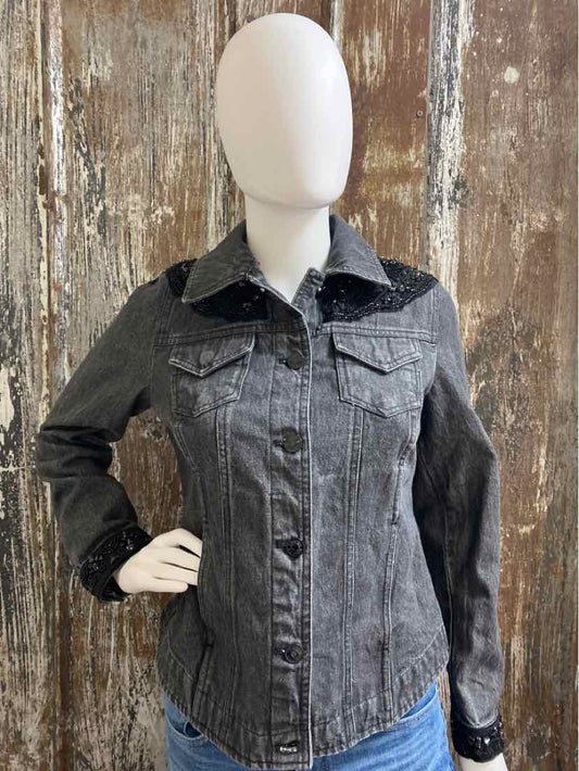 Chico's Size small Black Jean Jacket