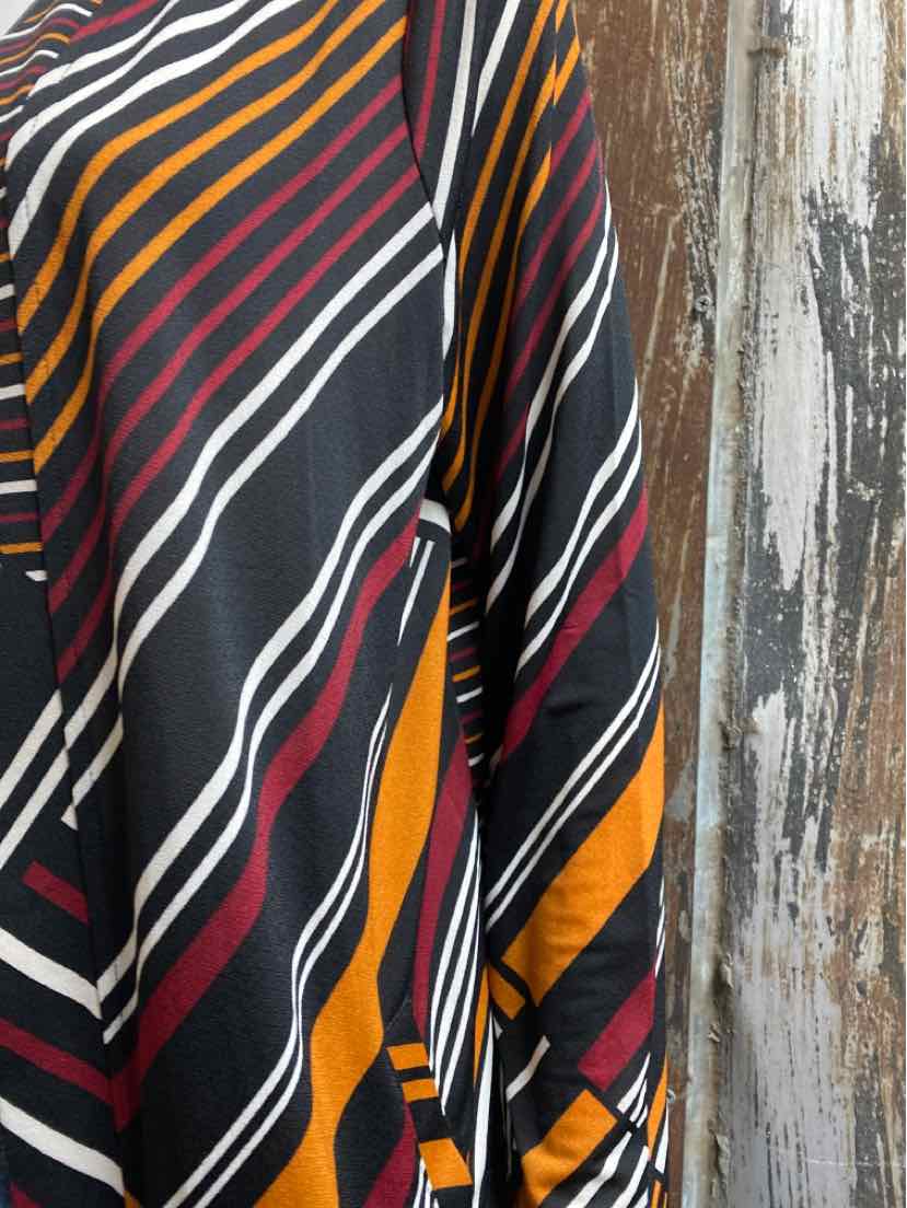 Chico's Size Medium Black Stripe Cardigan