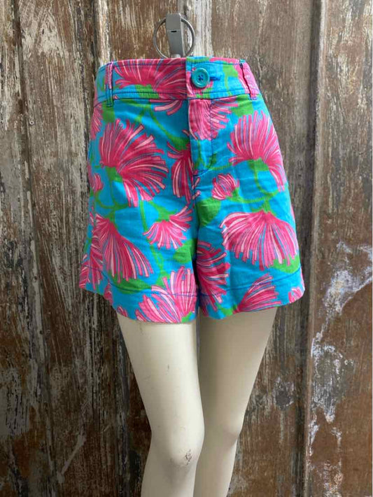 Lilly Pulitzer Size 10 Blue & Pink Print Shorts