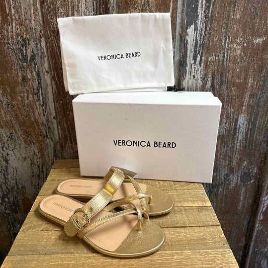 Veronica Beard 8.5 Gold Sandals