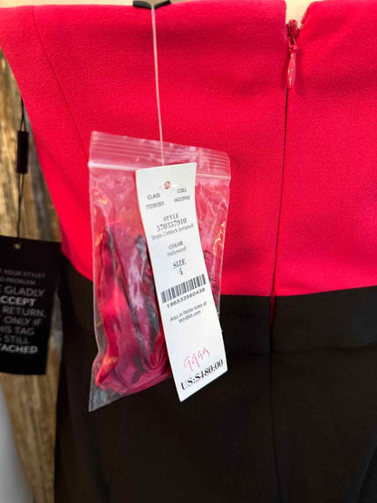 White House Black Market Size 4 (Small) Pink & Black Jumpsuit