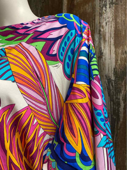 Trina Turk Size 1X Pink/Blue Print Coverup