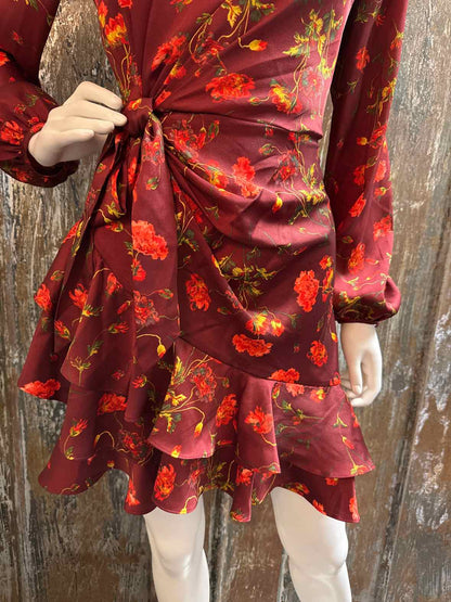 Cinq a Sept Size 6 (Small) Red Floral Dress