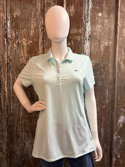 Vineyard Vines Size Medium Green stripe tops
