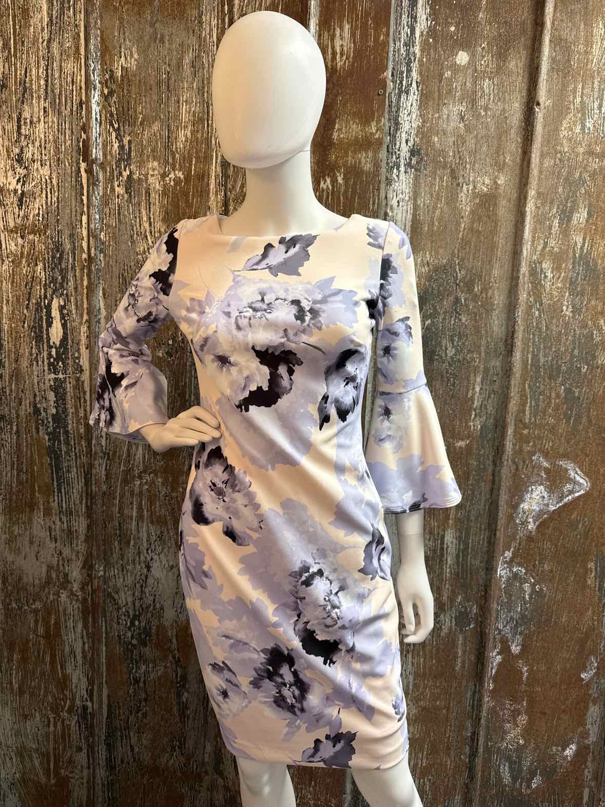Calvin Klein Size 2 (Extra Small) Purple floral Dress