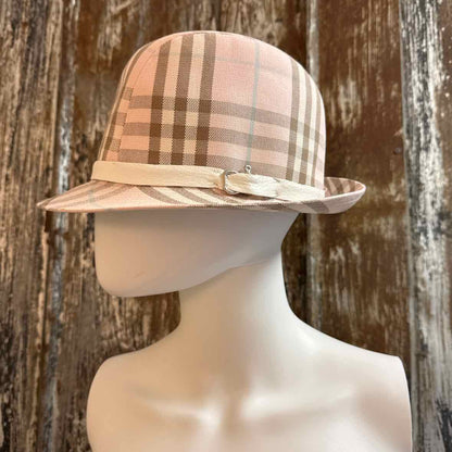 Burberry Size Medium Pink plaid Hat