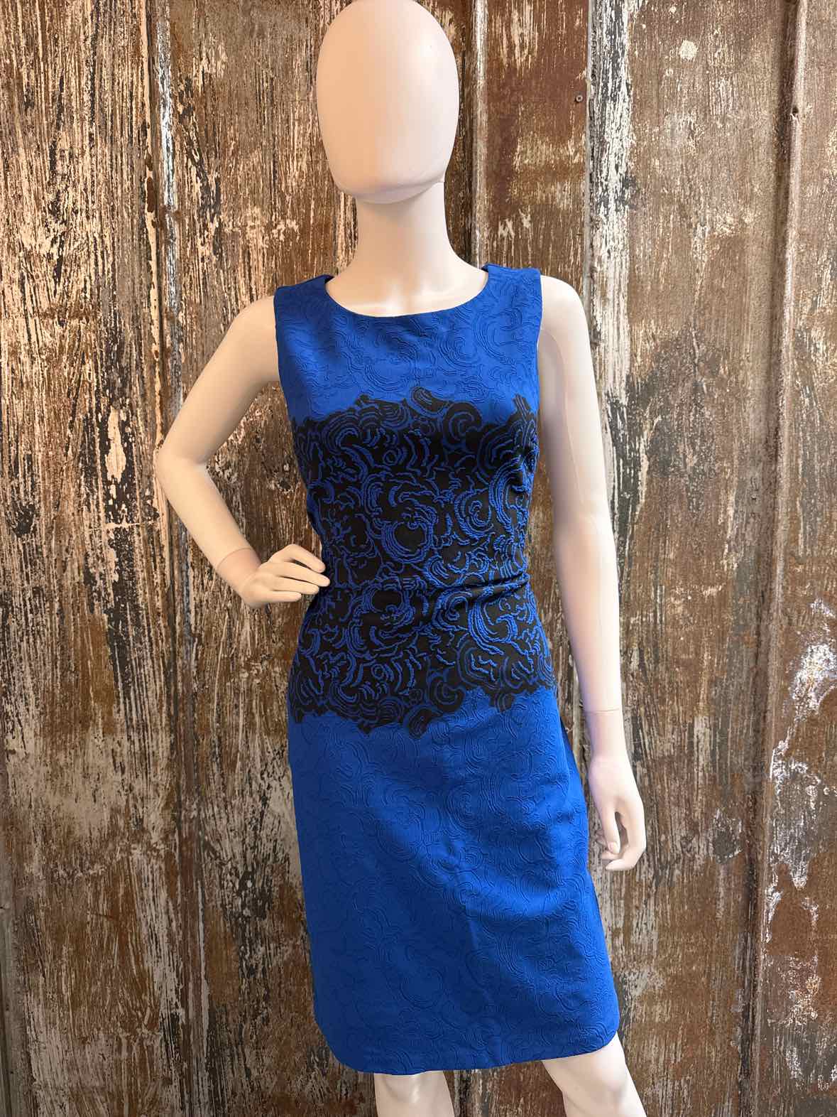 Joseph Ribkoff Size 14 (Large) Blue Print Dress