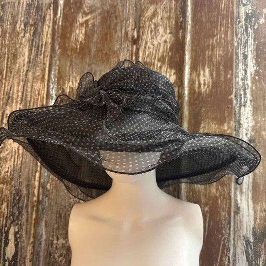 Betmar Size One Size Black polka dot Hat
