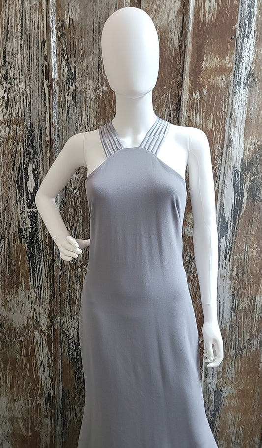 Calvin Klein Size 4 (Small) Gray Evening Dress