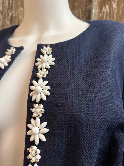 Talbots Size 14WP (Large Petite) Blue Blazer