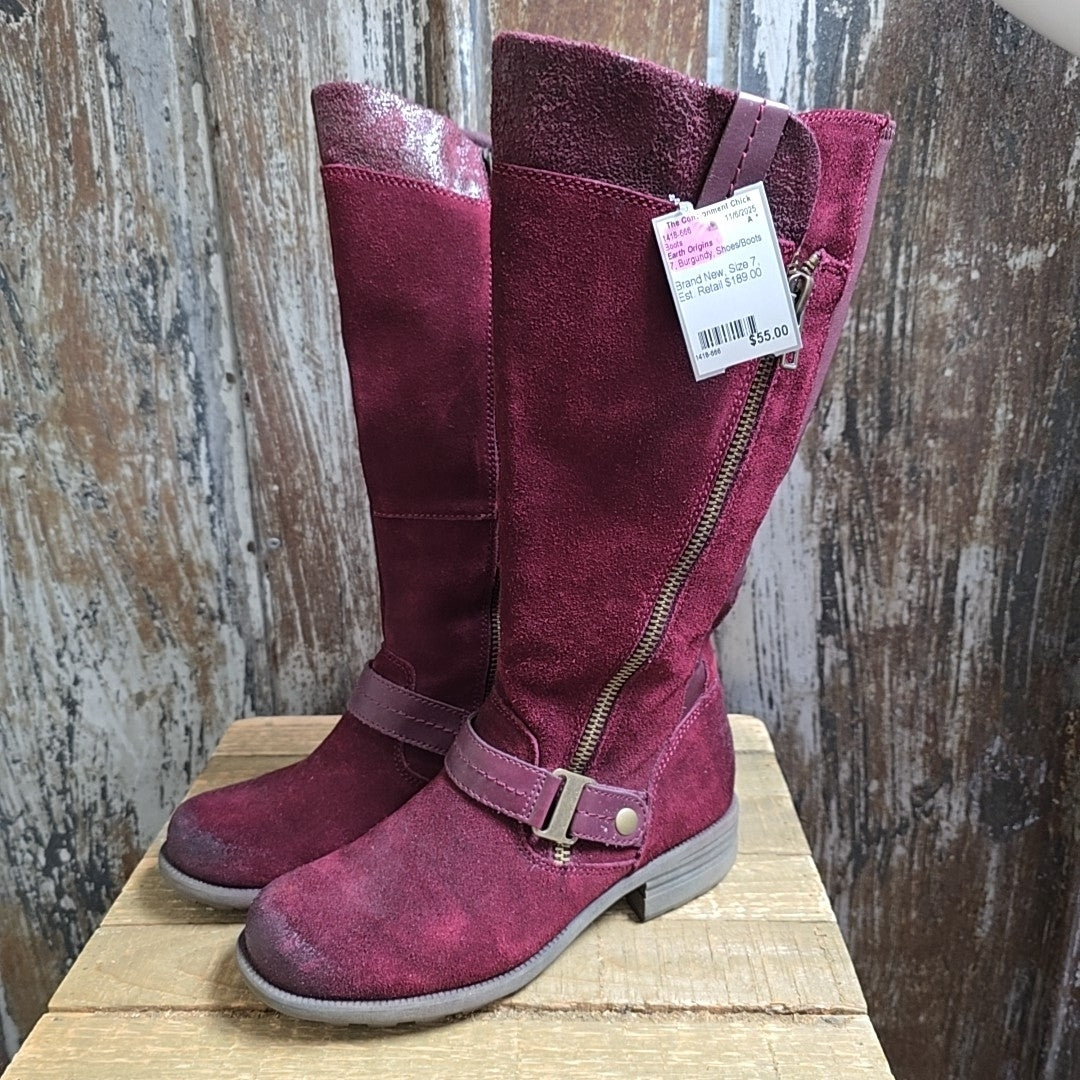 Earth Origins 7 Burgundy Boots