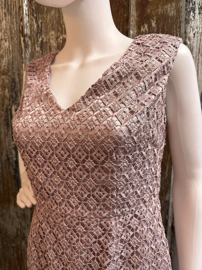 Adrianna Papell Size 8 Petite (Medium) Pink Dress