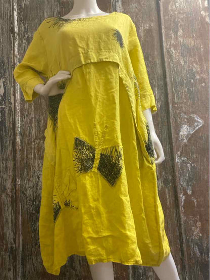 Klasiks Size Medium Yellow Dress
