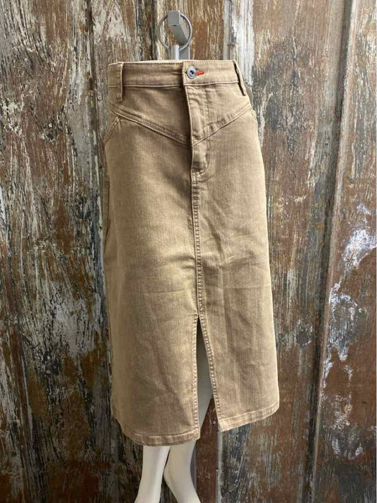 Peace Love World Size 12 Petite (Large Petite) Brown Skirt