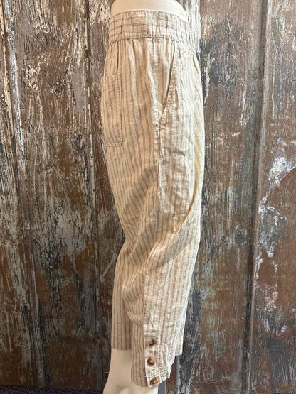 Loft Size Large Petite (12/14) Tan stripe Pants