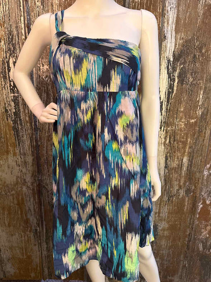 Loft Size 8 (Medium) Blue Print Dress