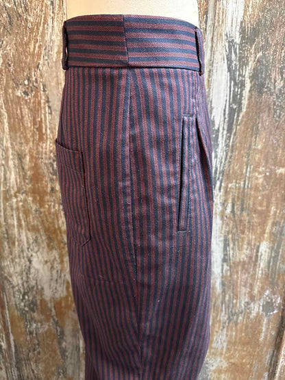Cartonnier by Anthropologie Size 6 Navy/Red Stripe Pants