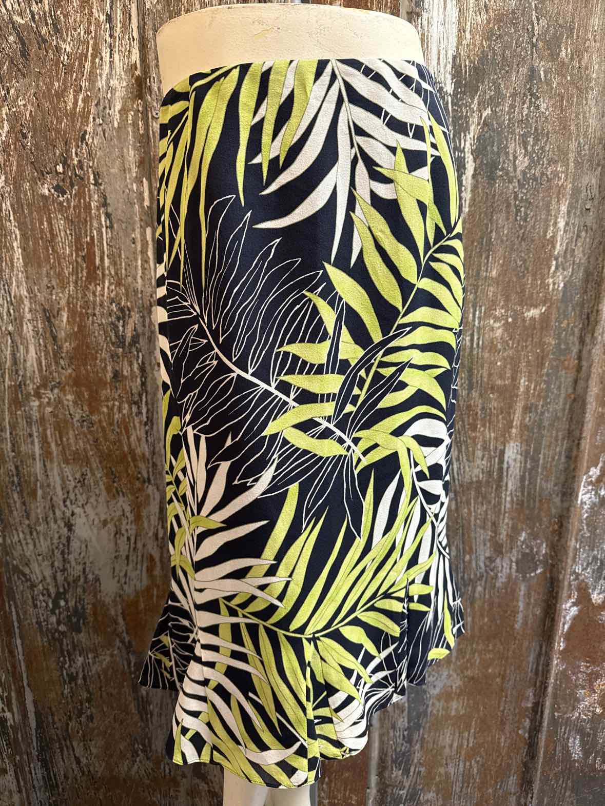 Talbots Size 6 (Small) Black & Green Skirt
