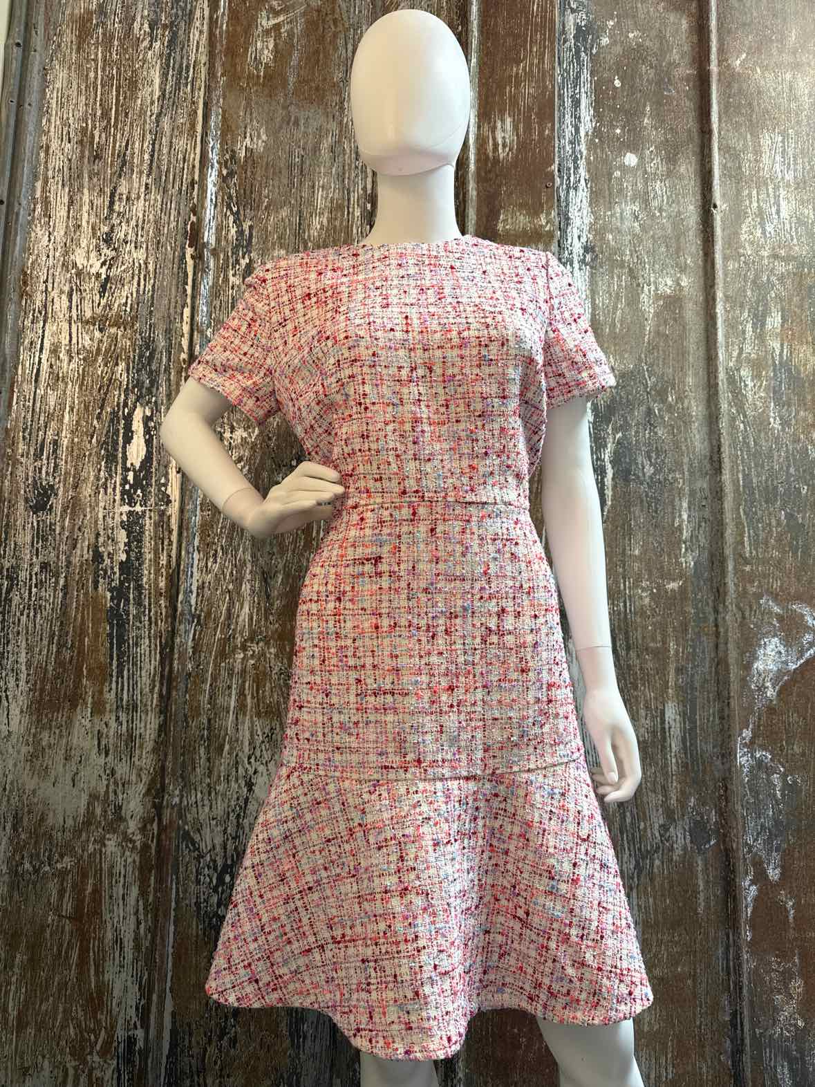 Ann Taylor Size 12 (Large) Pink Tweed Dress