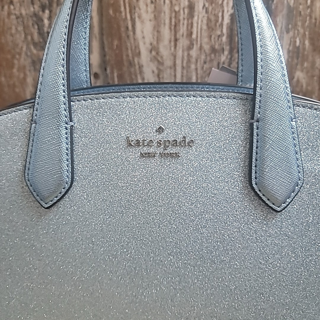 Kate spade silver glitter tote on sale