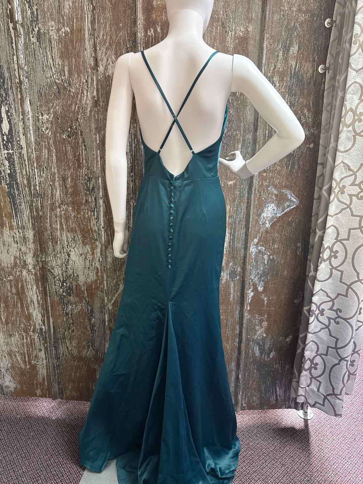 Galina Signature Size 8 Green Evening Dress