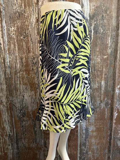 Talbots Size 6 (Small) Black & Green Skirt