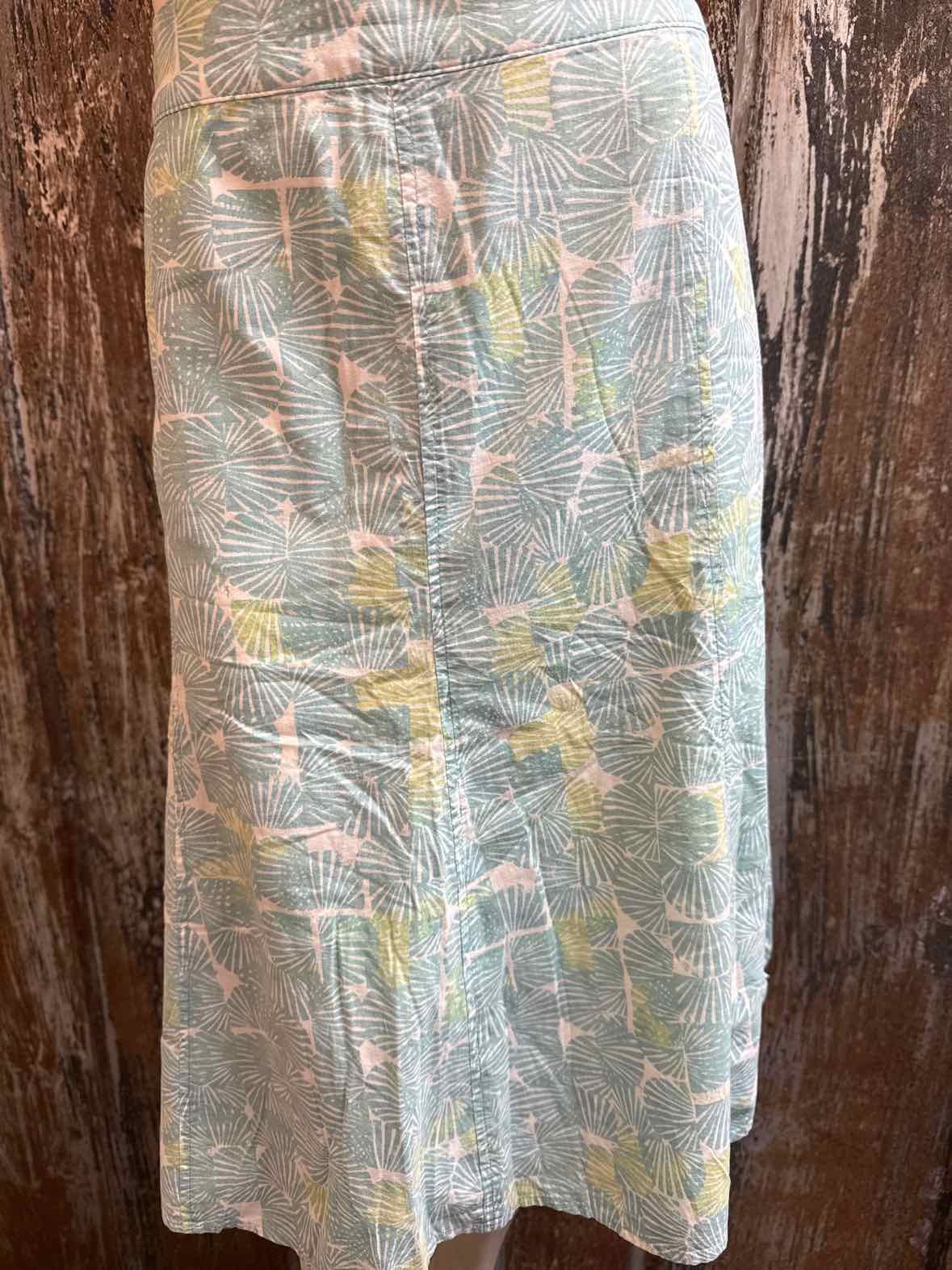 Sigrid Olsen Size 6 Blue Print Skirt