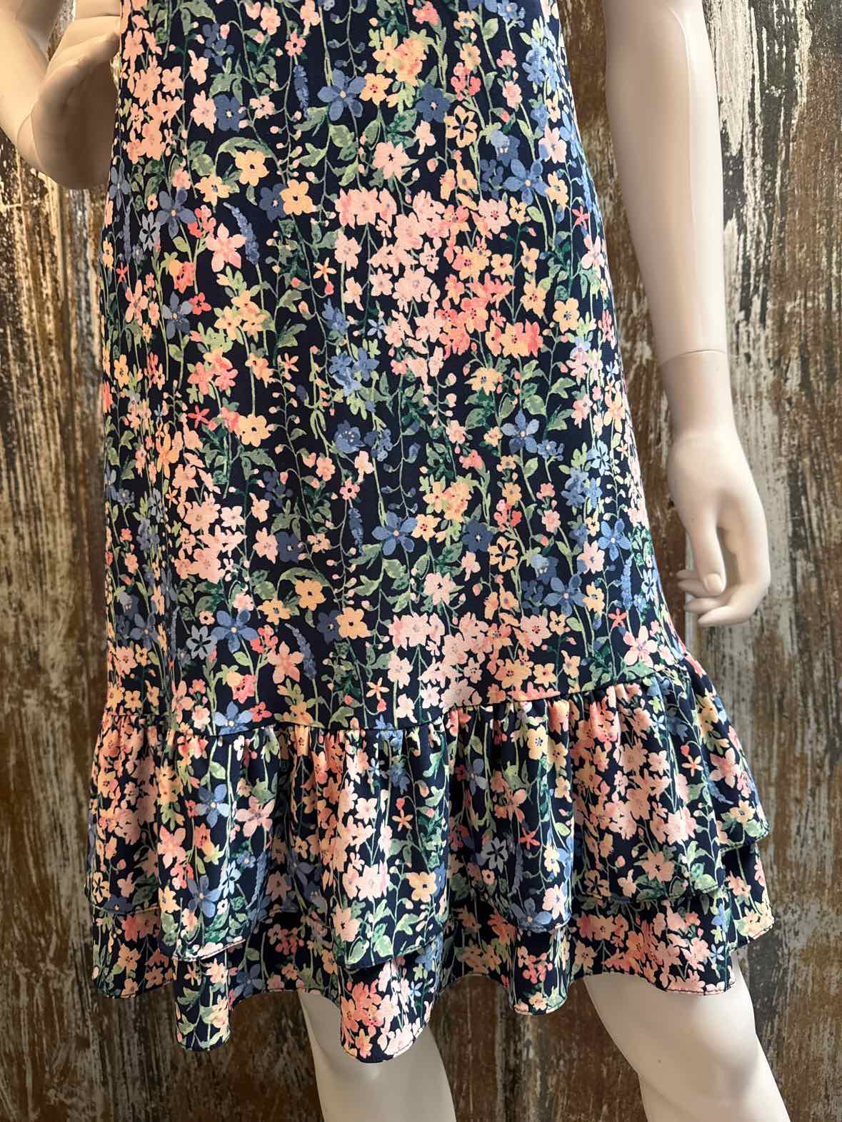 Tommy Hilfiger Size 16 (Extra Large) Navy/Pink Floral Dress