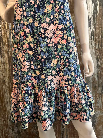 Tommy Hilfiger Size 16 (Extra Large) Navy/Pink Floral Dress