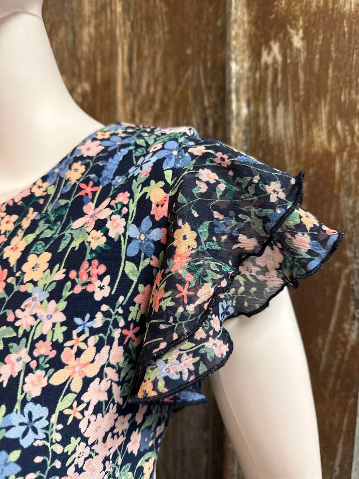 Tommy Hilfiger Size 16 (Extra Large) Navy/Pink Floral Dress