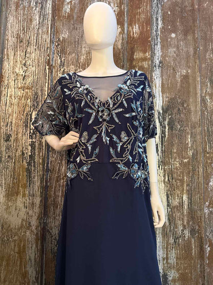 Adrianna Papell Size 22 Navy Evening Dress