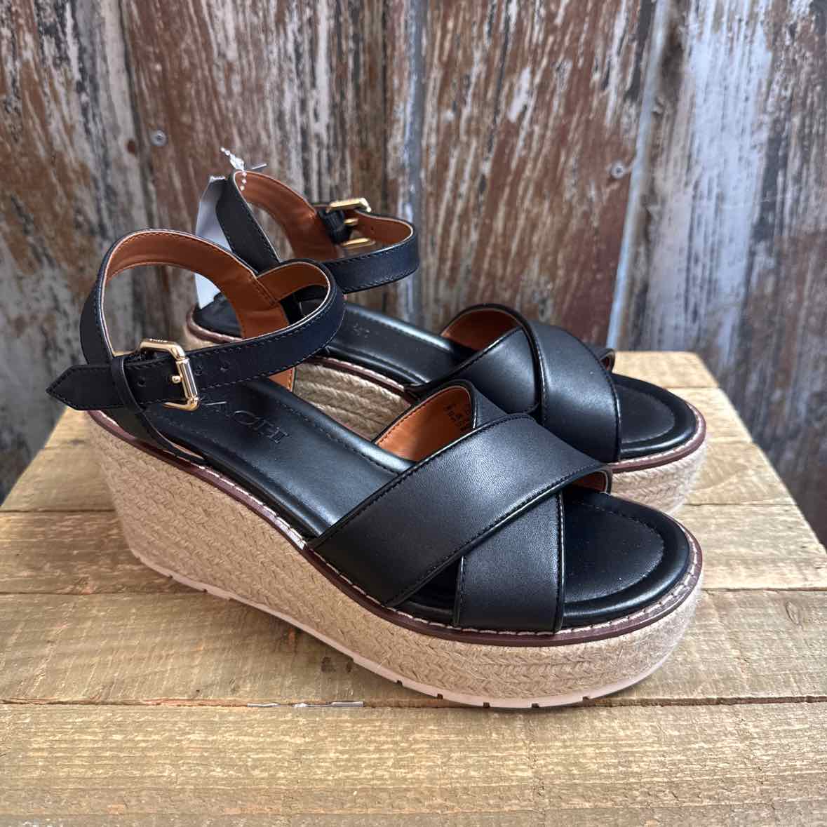 Coach 6.5 Black Sandals