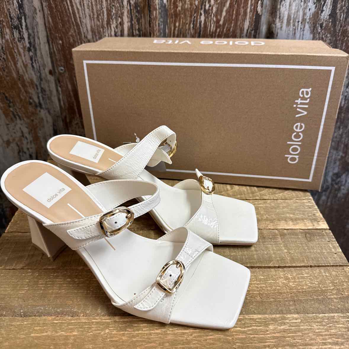Dolce Vita 8 White Sandals