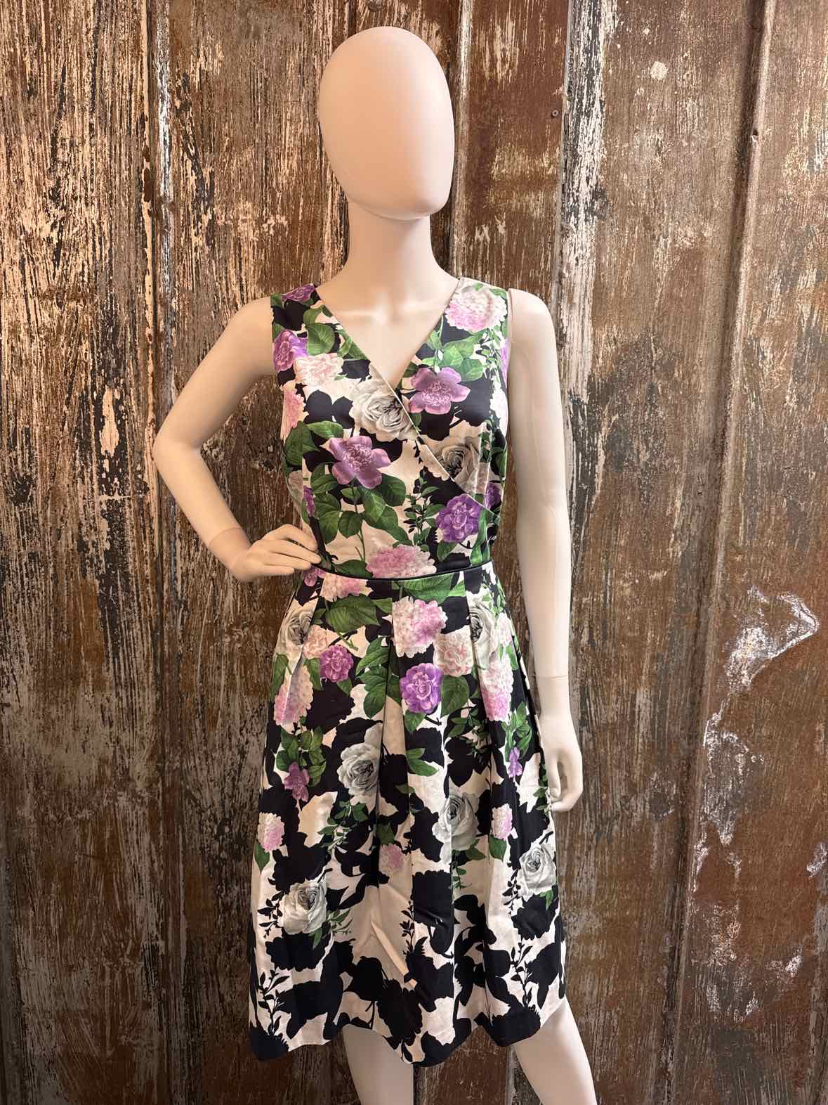 Talbots Size 6 Petite (Small Petite) Purple floral Dress