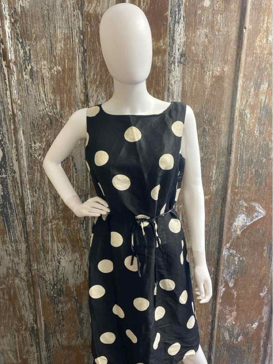 Talbots Size 8 (Medium) Black polka dot Vintage Dress