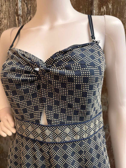 Elevenses Size 4 (Small) Navy Print Jumpsuit