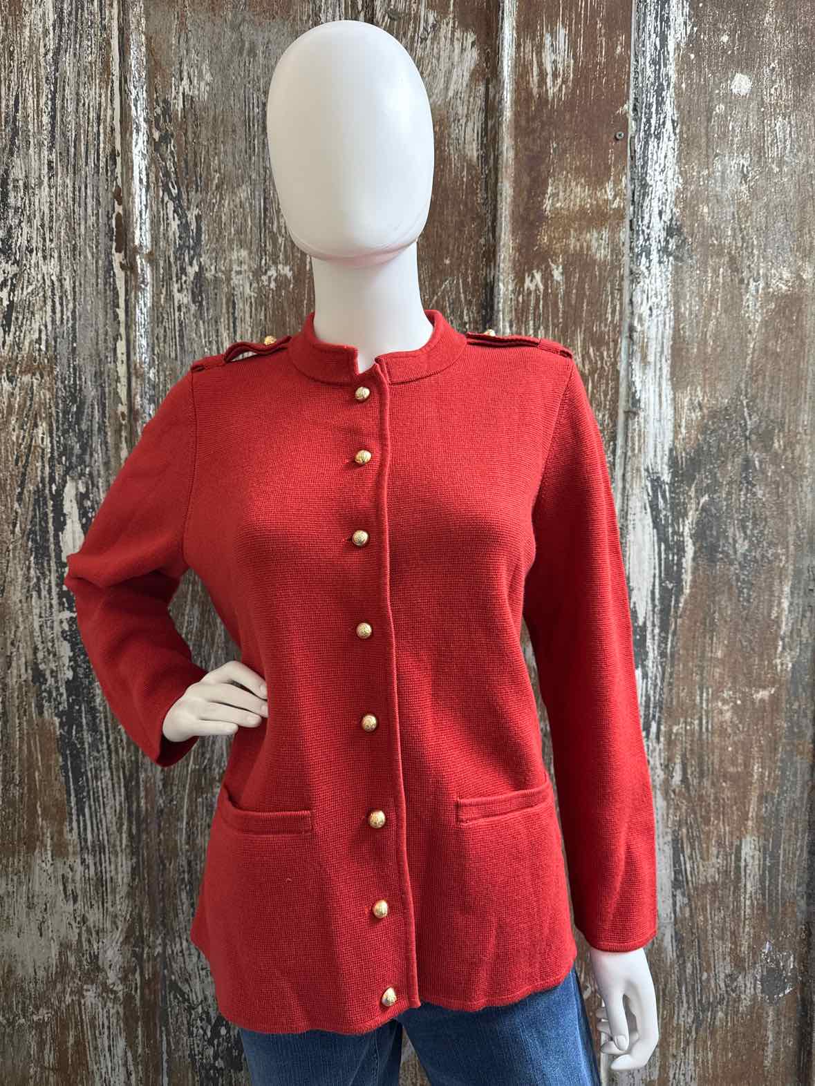 Talbots Size 1X Petite Orange Cardigan