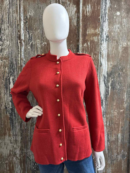 Talbots Size 1X Petite Orange Cardigan