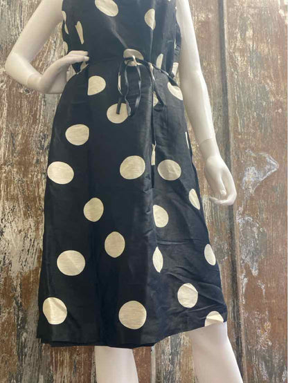 Talbots Size 8 (Medium) Black polka dot Vintage Dress