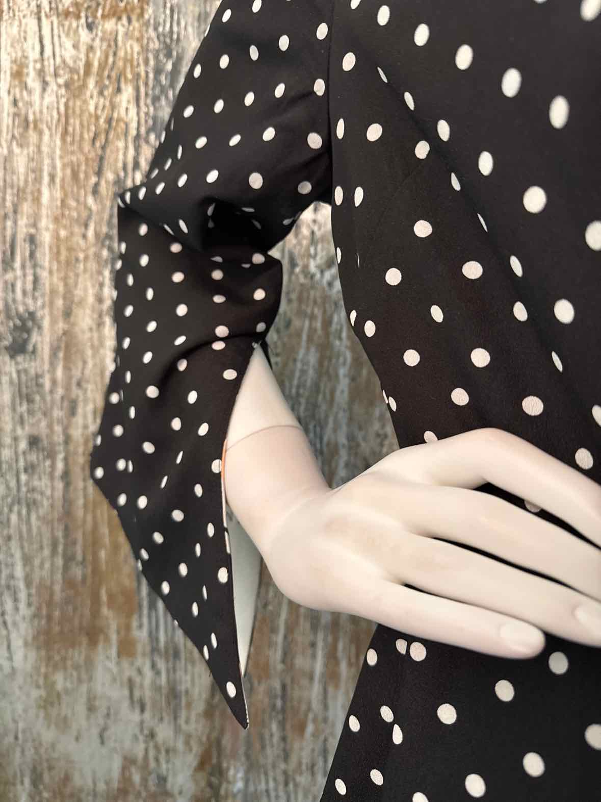 Chico's Size Small/Medium Pink Print/Black Polka Dot Jacket